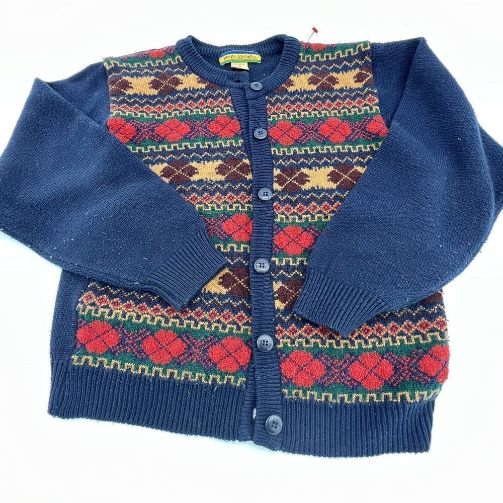 Bryn Connelly Long Sleeve VTG Cardigan Size Small Acrylic